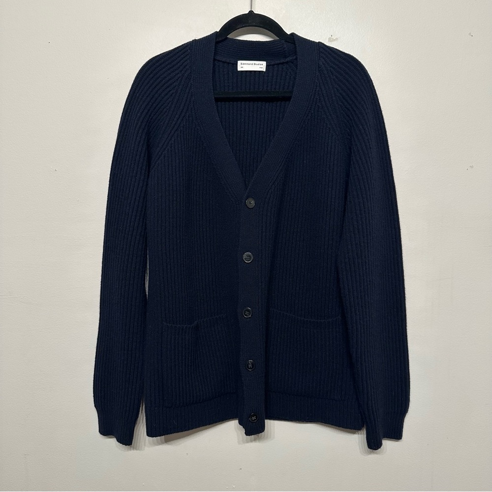 Edmmond Studios Ribbed Wool Button Front Cardigan… - image 1